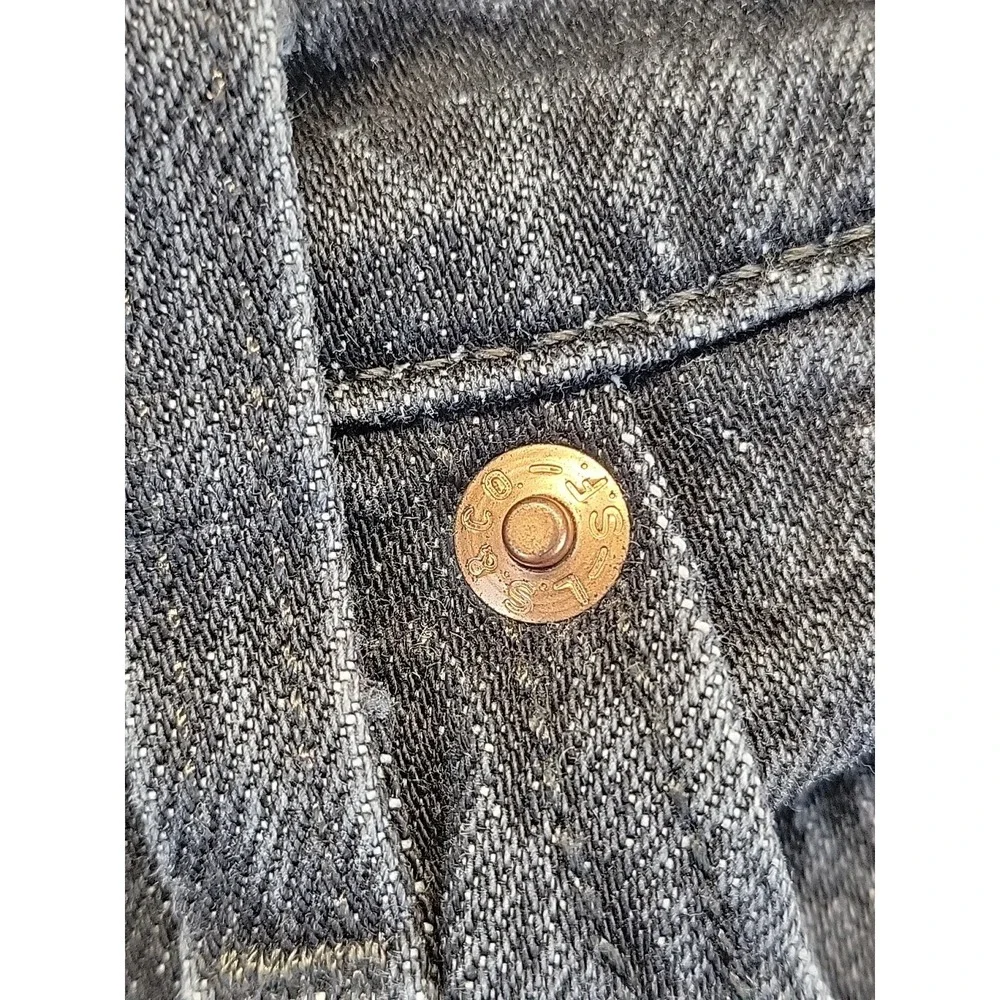 Vintage Levi's 501 Button Fly Jeans Gray USA Made Straight Leg Measures 29x29